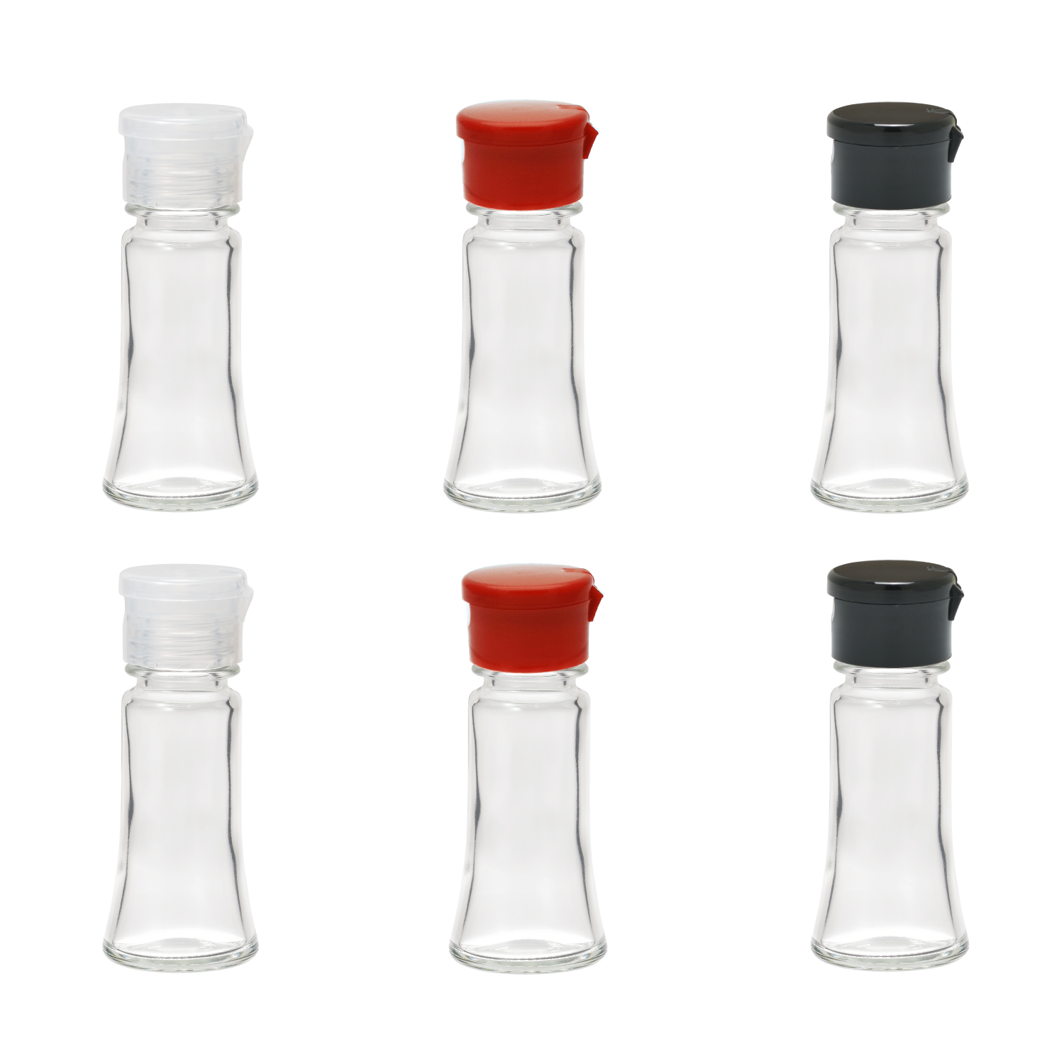 MSｽﾊﾟｲｽ35/赤･黒･ﾅﾁｭﾗﾙｷｬｯﾌﾟ各2個6本ｾｯﾄ